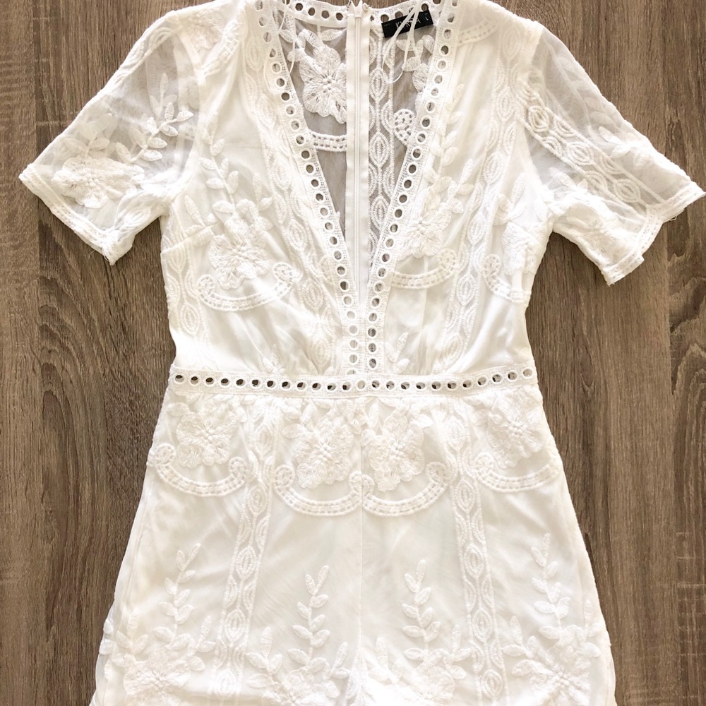 Sweet and romantic summer lace romper